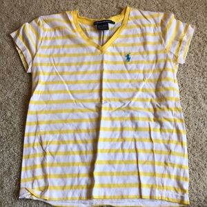 Yellow striped Ralph Lauren vneck